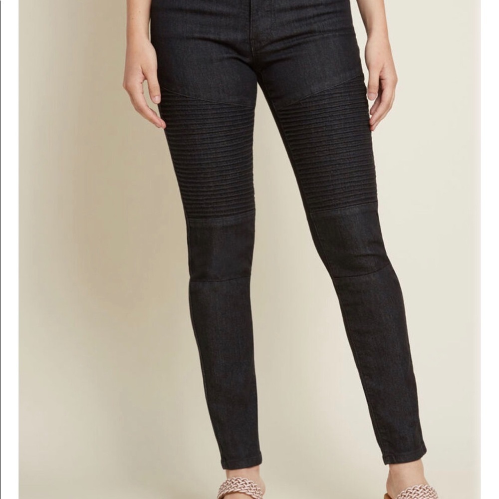 Modcloth Edgy as Ever Moto Skinny Jeans